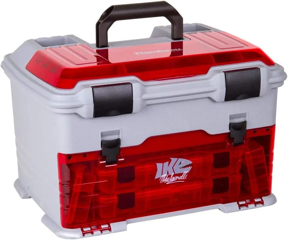 Scatola porta attrezzi Multiloader con scatole Tuff Tainer, tecnologia anticorrosione - Rosso/Grigio traslucido