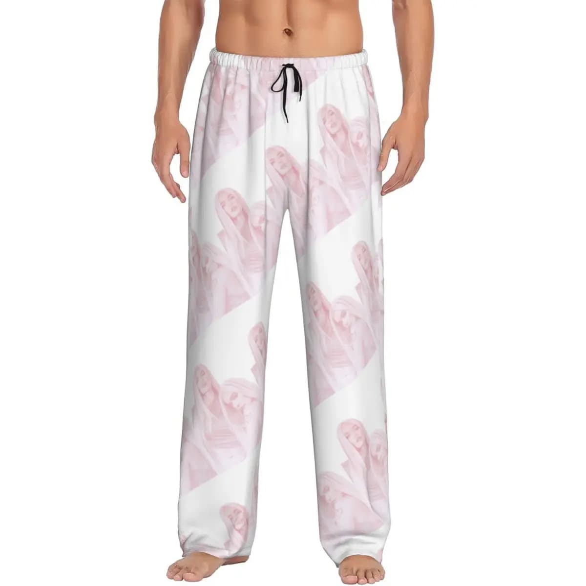 Pantaloni da pigiama personalizzati Singer Karol G da uomo Lounge Sleep Pantaloni da notte con coulisse e tasche