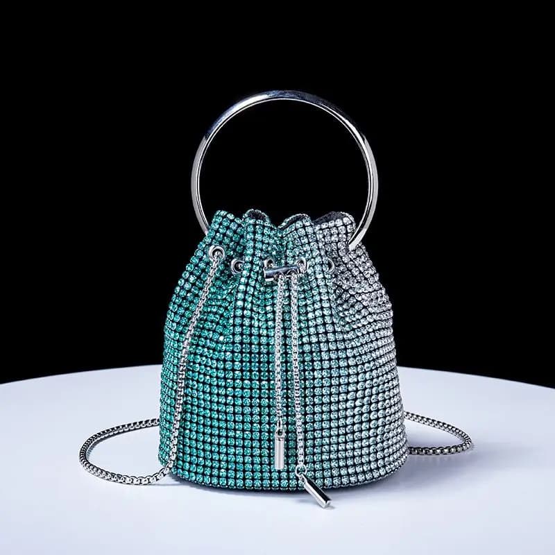 Women's bag bucket bags Women's inlaid diamond bag Fashion dinner women luxury single shoulder designer handbags