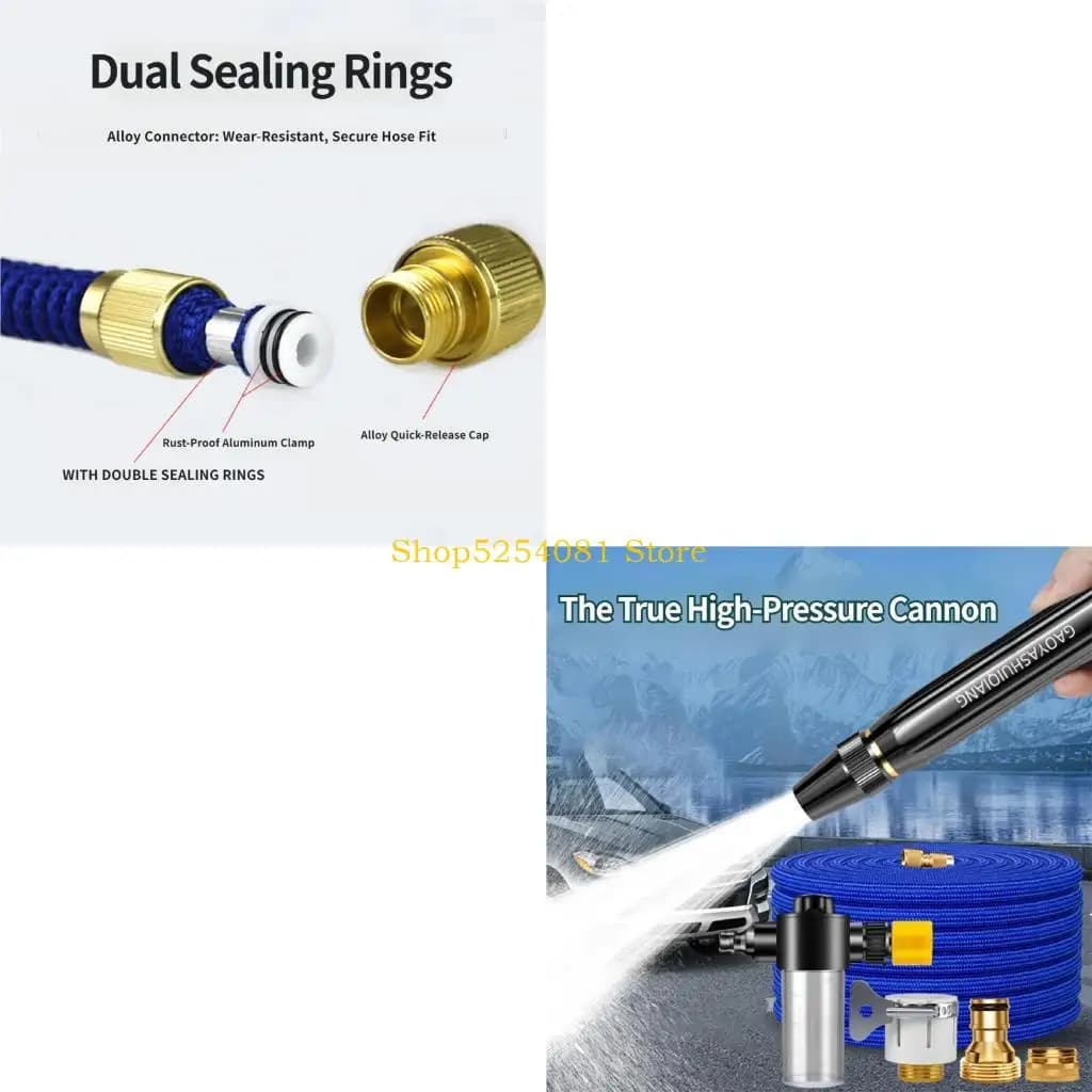 AXYC Ergonomic Extendable Garden Hose Nozzle With Comfortable Grip Perfect For Elderly Women Users Outdoor Cleaning Needs