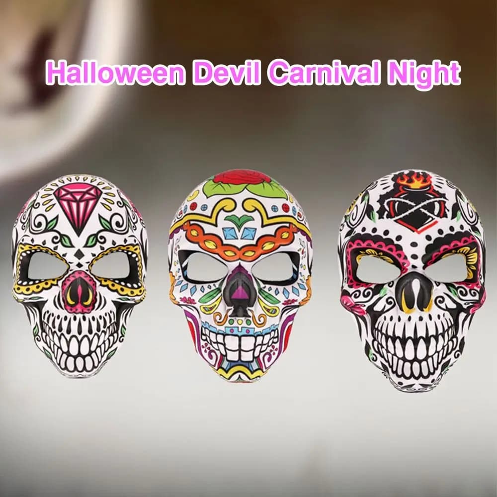 3D Halloween Skull Mask Full Face Novelty Cosplay Mask DIY Party Mask