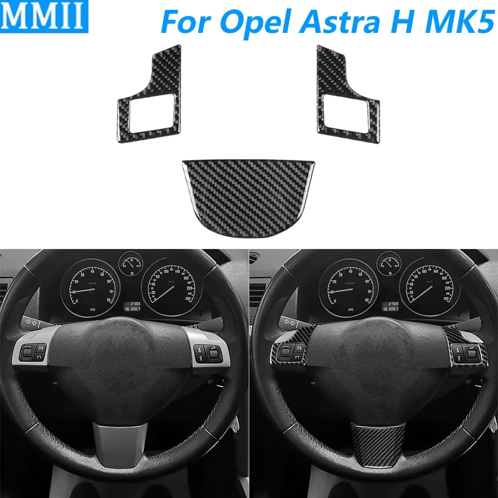 Per Opel Astra H MK5 2004-2010, Copertura del Pannello Inferiore del Volante in Fibra di Carbonio, Accessori Auto, Decorazione Interna, Adesivo