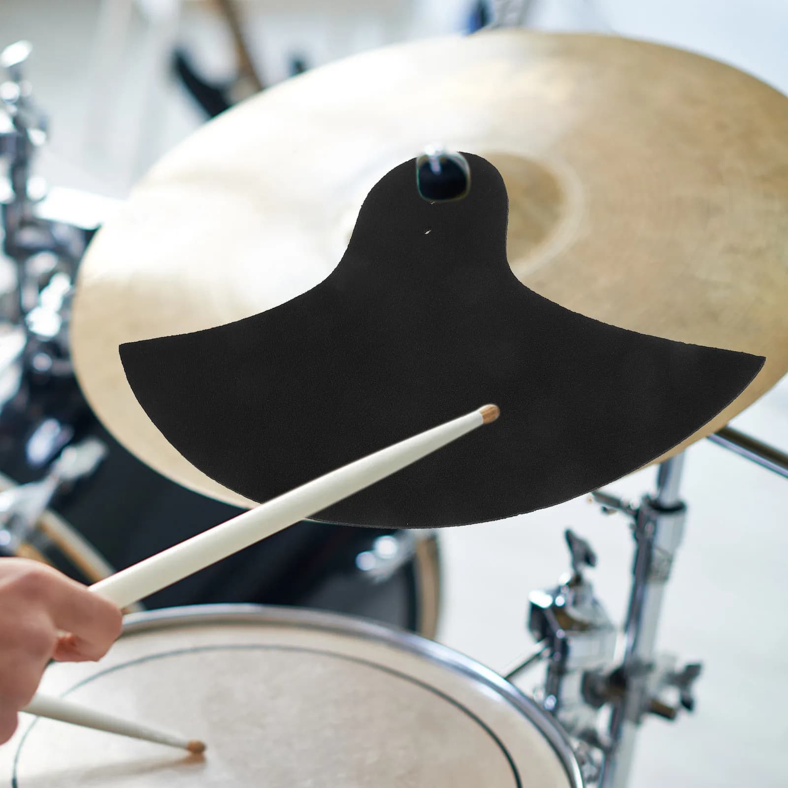 2Pcs Cymbal Mute Pads Set High Drum Pad Lightweight Small Size Easy to Install and Remove Portable Practice Tool