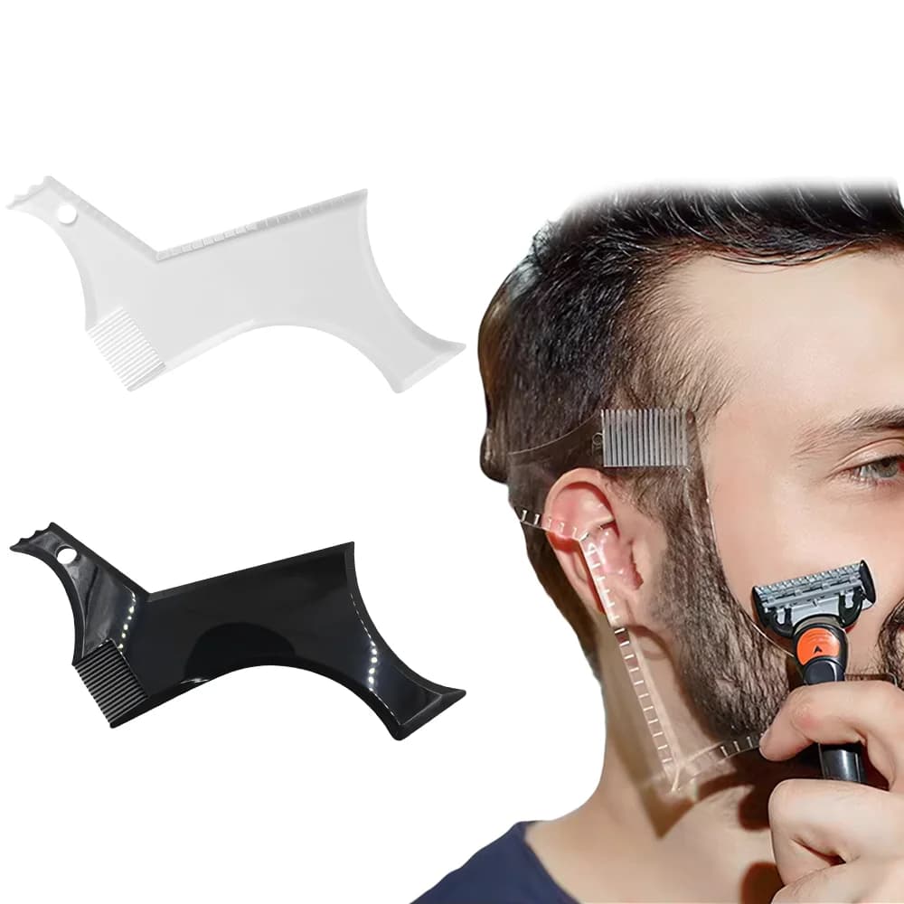 Razor Guide for Beard Trimming, Shaving Stencil for Straight Razor Trimmer Shavers, Perfect Line Template Tool for Men