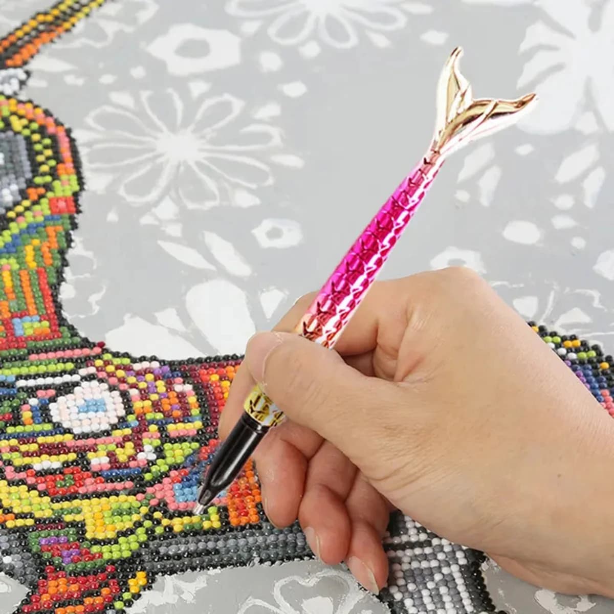 1PC colore casuale 5D strumenti di pittura diamante fai da te penne per pesci ricamo rotondo completo accessori punto croce diamante mosaico vernice