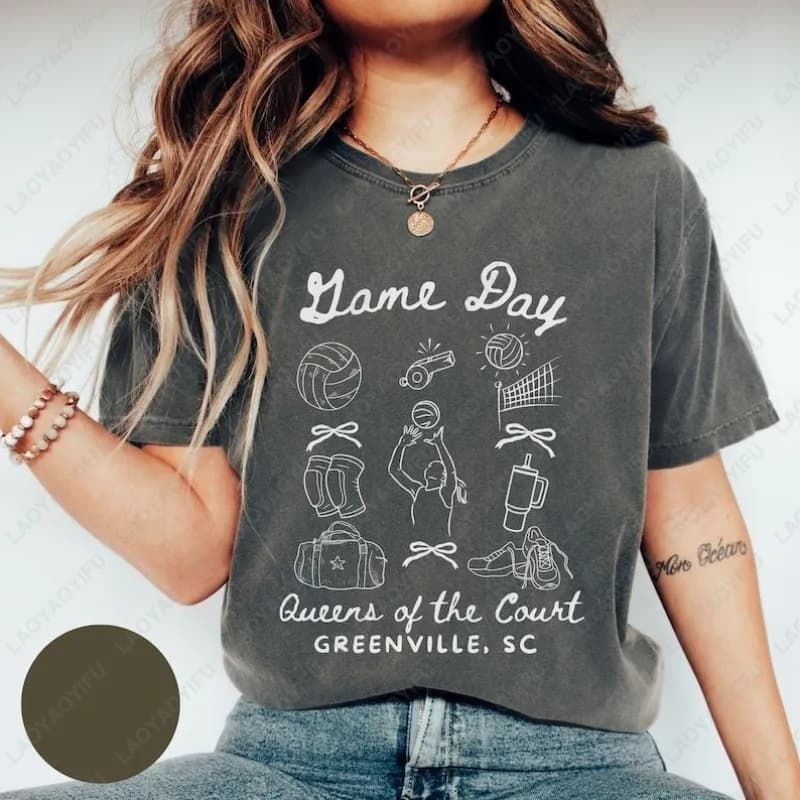 Custom Play Day Volleyball Teamplayer TShirt Man Woman All Matches Cotton Top Unisex Adult Casual Fashion Beautiful Short Sleeve T-shirt
