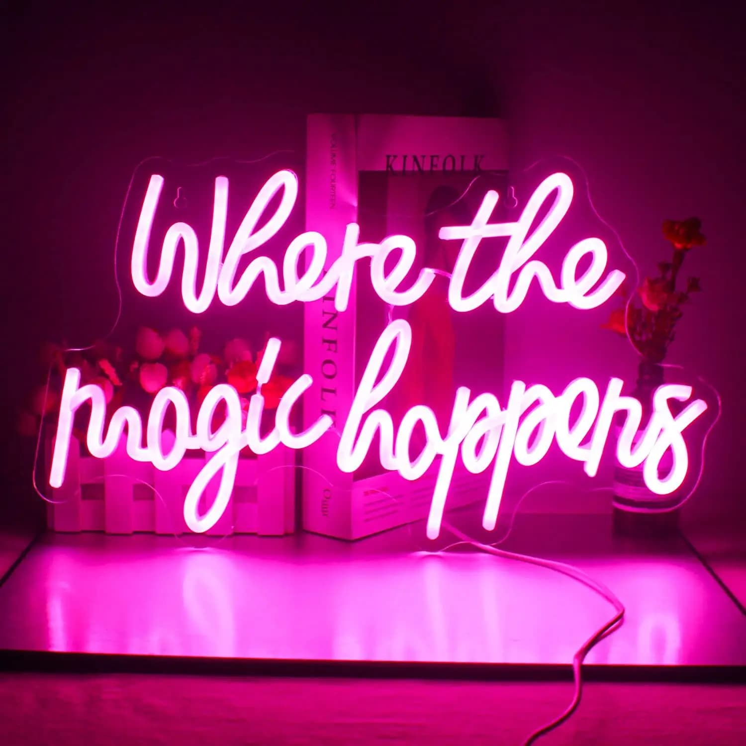 Where The Magic Happens Insegna al neon Insegne luminose a led per decorazioni da parete Camera da letto Decorazioni per saloni Matrimonio Compleanno Festa Bar Man Cave