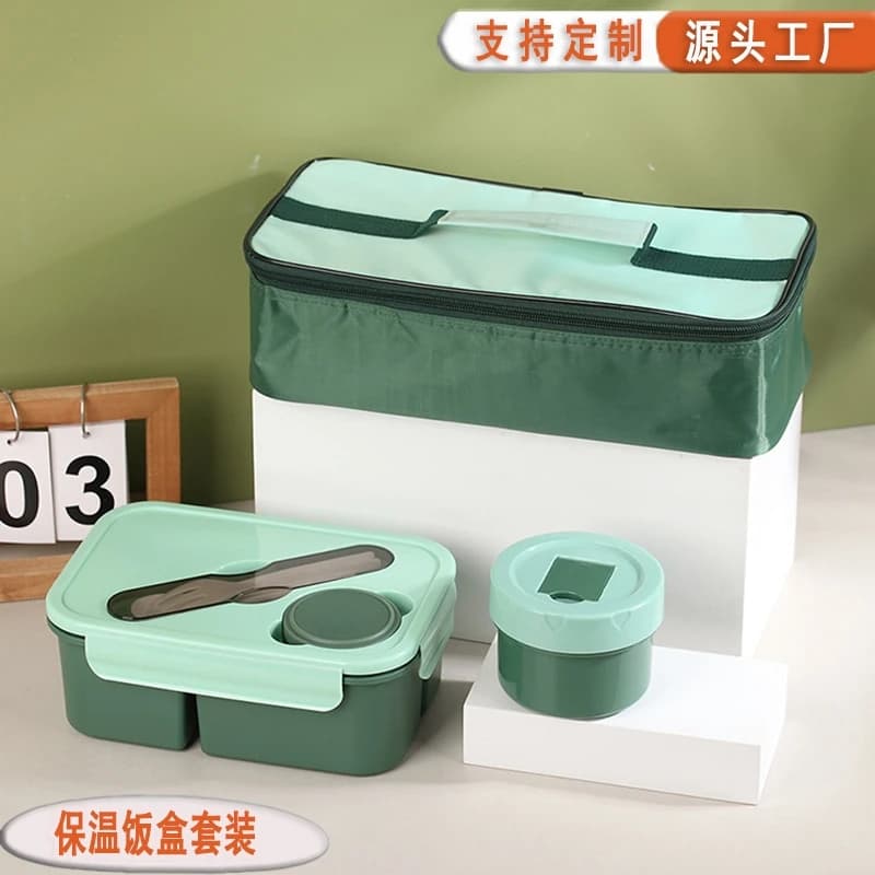 Scatola per il pranzo sicura per microonde Borsa termica isolata Contenitore per alimenti Scatola per tazze da zuppa Scatola per la preparazione dei pasti da viaggio per ufficio scolastico a tenuta stagna
