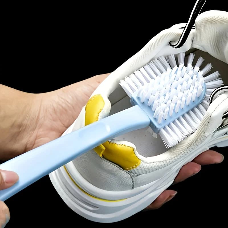 Spazzola per scarpe a 5 lati di colore casuale, detergente multiuso per scarpe e vestiti
