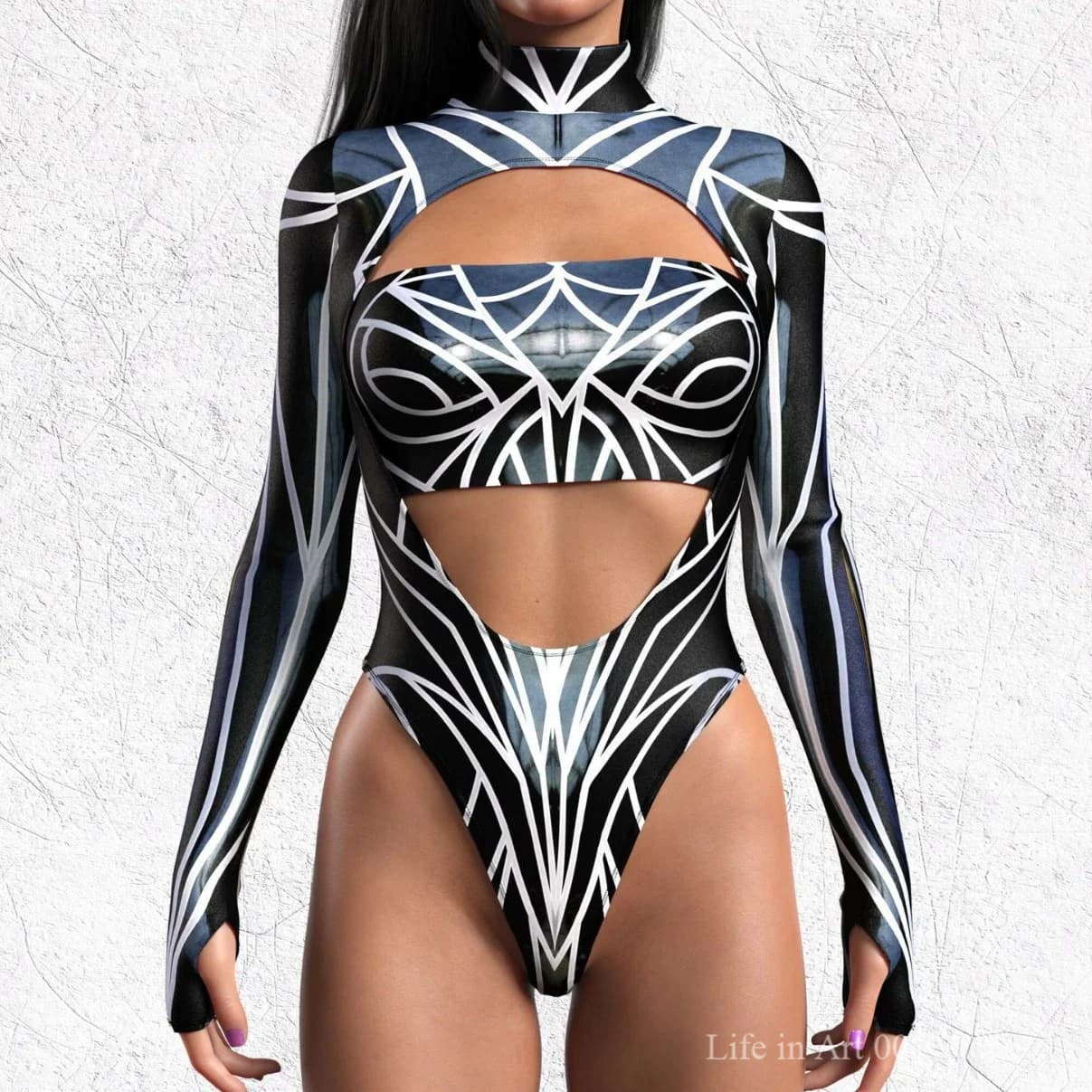 Carnival Fashion Sexy Slim Fit Ladies Sexy Swimsuit Fabric Comfortable Trendy Rainbow Color Bodysuit Swimsuit Role Play Costume