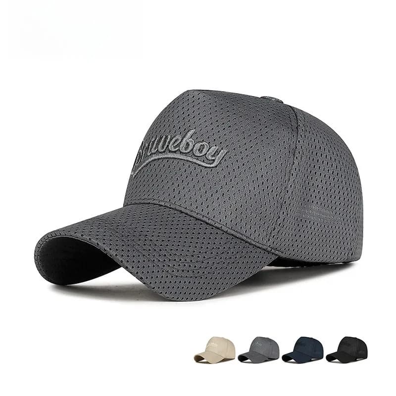 Nuovo cappello a rete a cinque pezzi con visiera rigida per coppie, protezione solare e piccolo cappellino da baseball che valorizza il viso