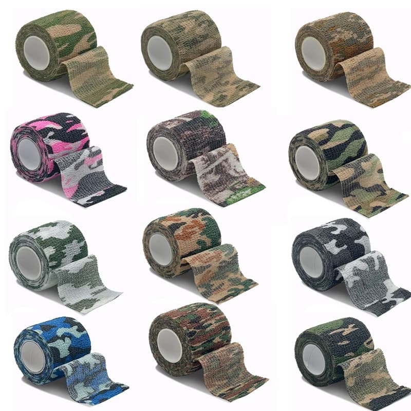 1 roll 5*450 cm disposable self-adhesive flexible elastic camouflage tattoo handle enveloping pipe stick movement tape