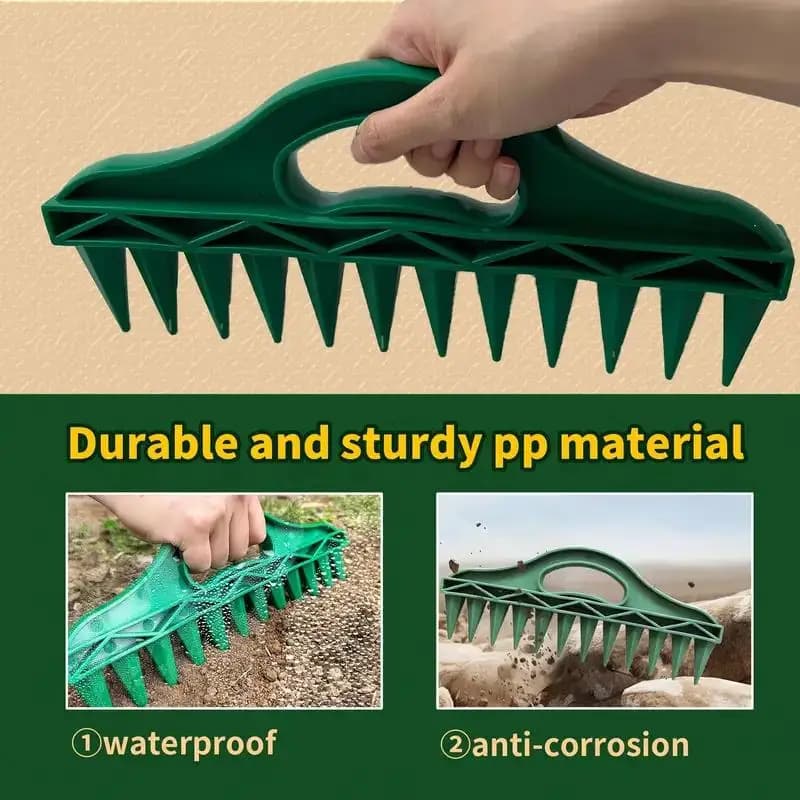 Quick Planter for 12 holes seeds - Durable tool for Garden Dibber with ergonomic handle, waterproof design for vegetables and flowers
