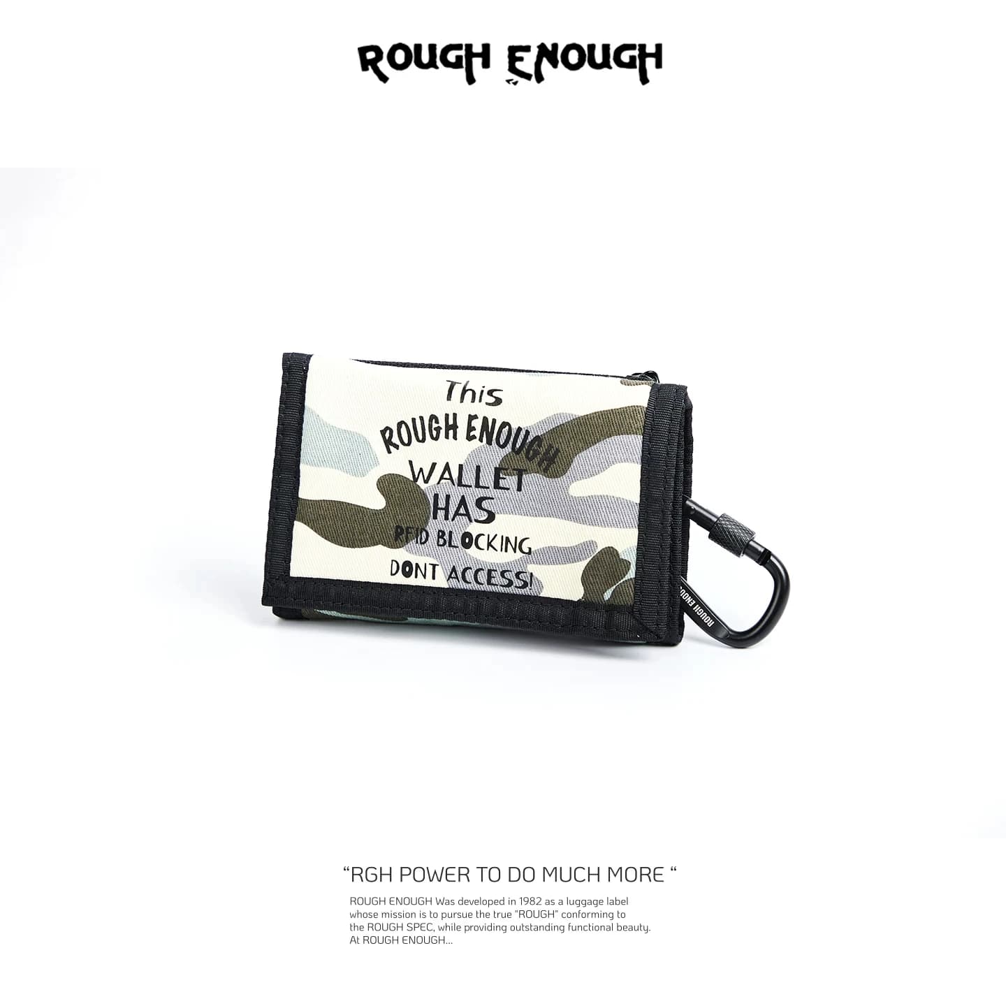 RGH Camo Canvas Wallet for Men, Waterproof RFID Blocking Short Purse, Multi Card Slots Functional Card Holder