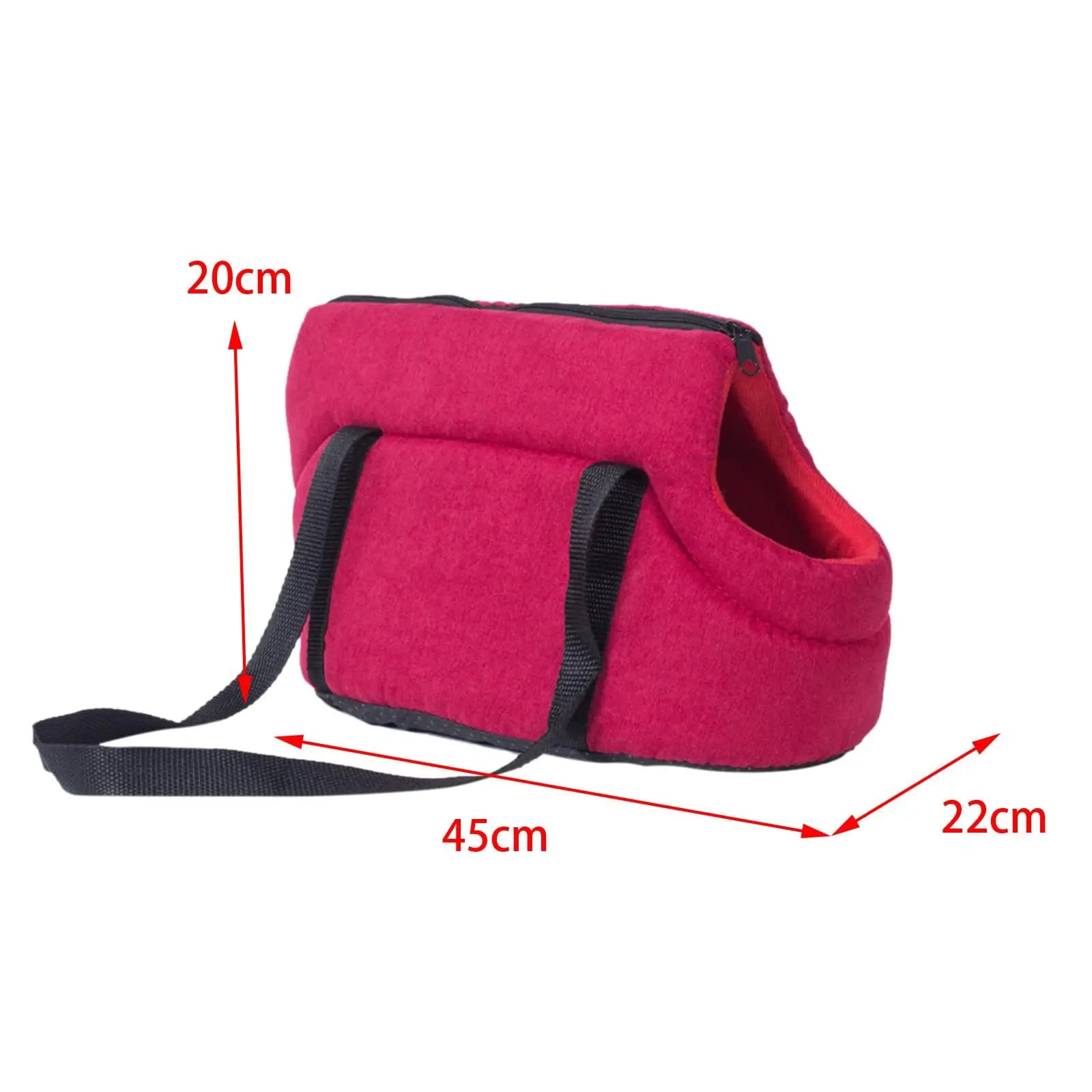 Soft Sided Pet Carrier Bag with Removable Foldable Pad Oxford Cloth for Puppy Kitten Small Dog in Car Travel