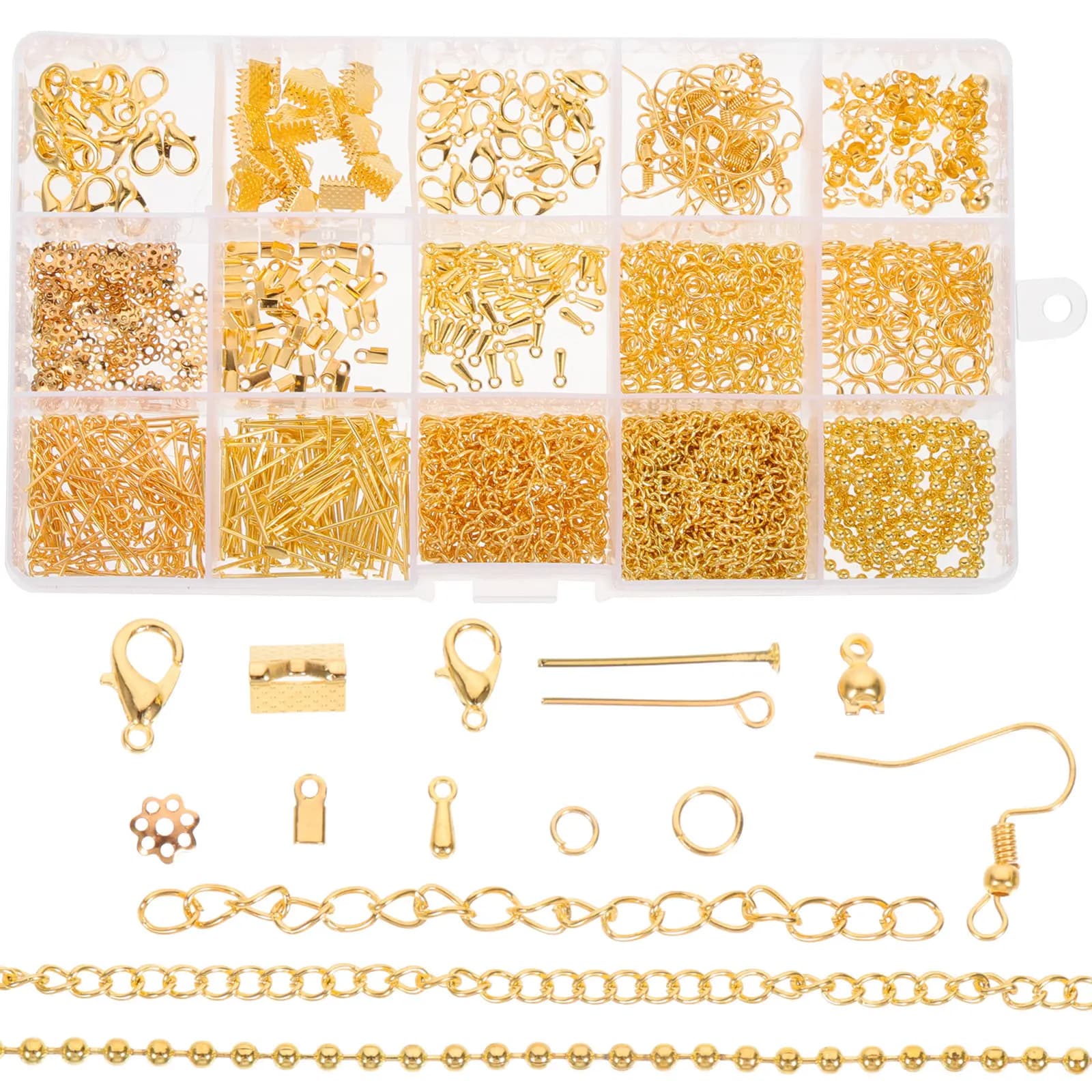 Kit per Creazione Gioielli Fai-da-Te, Materiale per Collane e Bracciali, Accessori Premium in Ferro Durevole, Sicuro e Affidabile