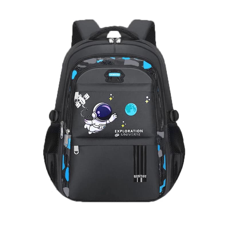 Fashion School Bag Astronaut Pattern Letter School Bag Navy And Green Backpack Boutique Travel Shoulder's Bag
