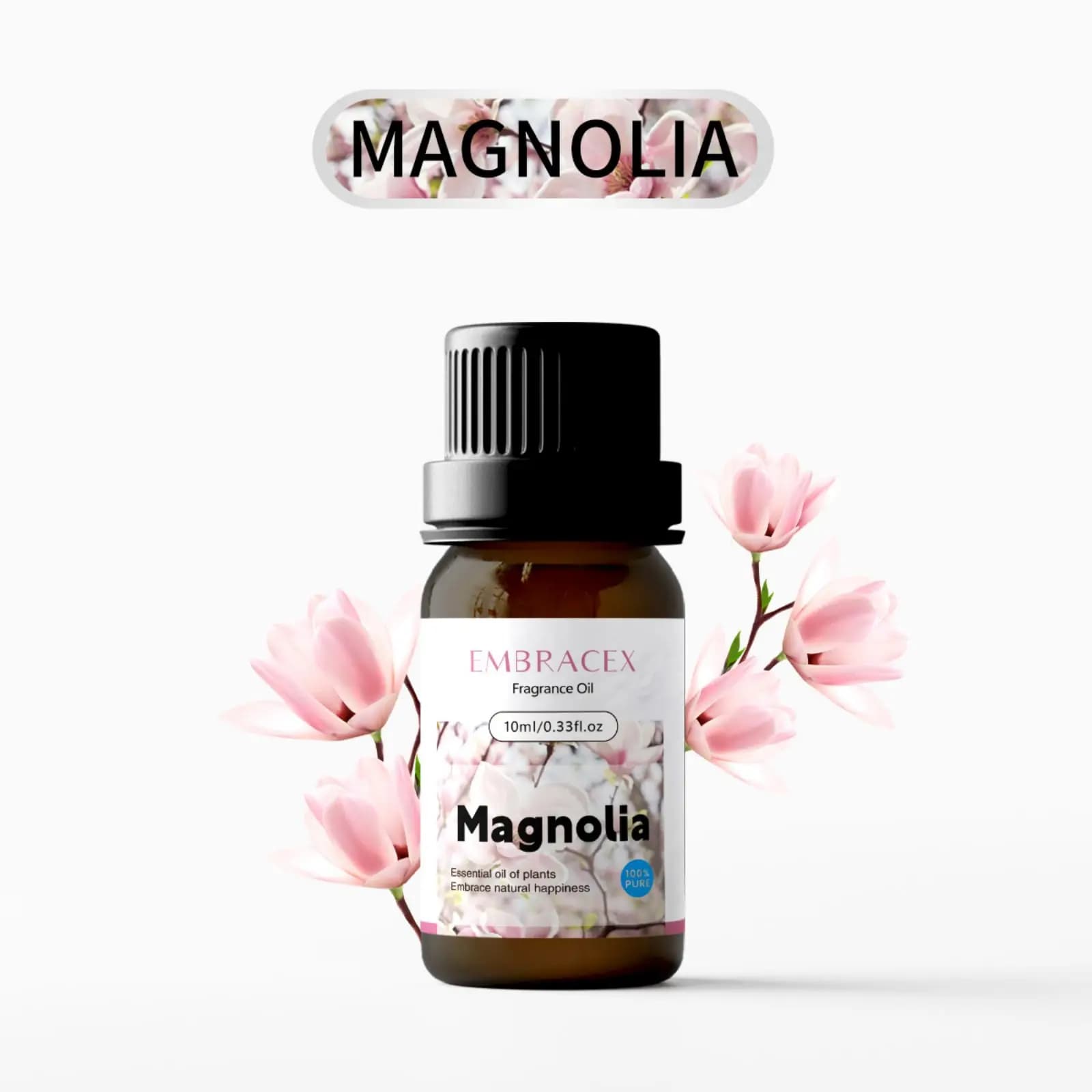 10ml Magnolia Essential Oil Magnolia Perfume Essential Oils Skin Care Candle Natural Flavors Refresh Air Perfume Long Life Gifts