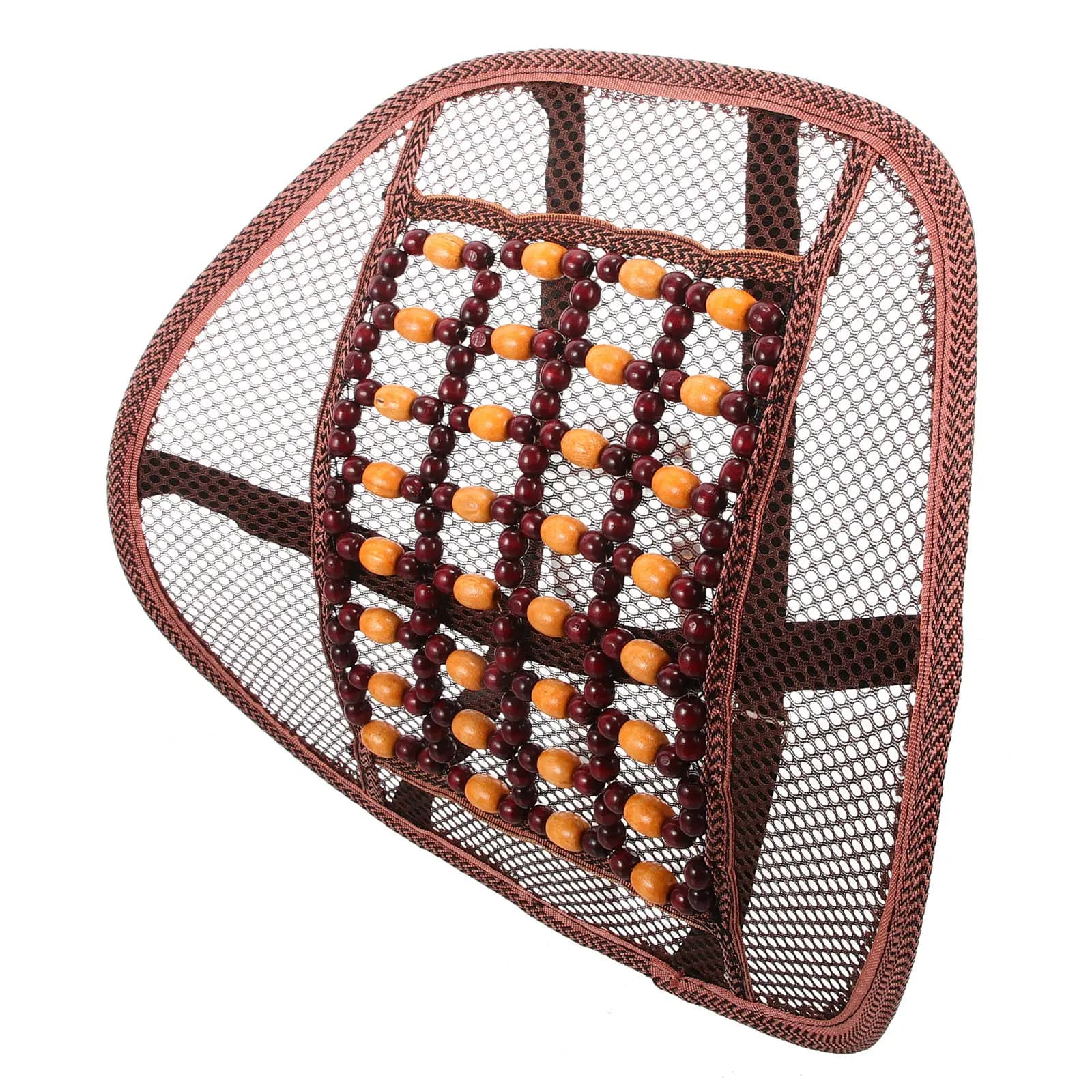 Comfortable Lumbar Support for Car Seat Office Chair Backrest Pillow with Wooden Beads Waist Support Work Use