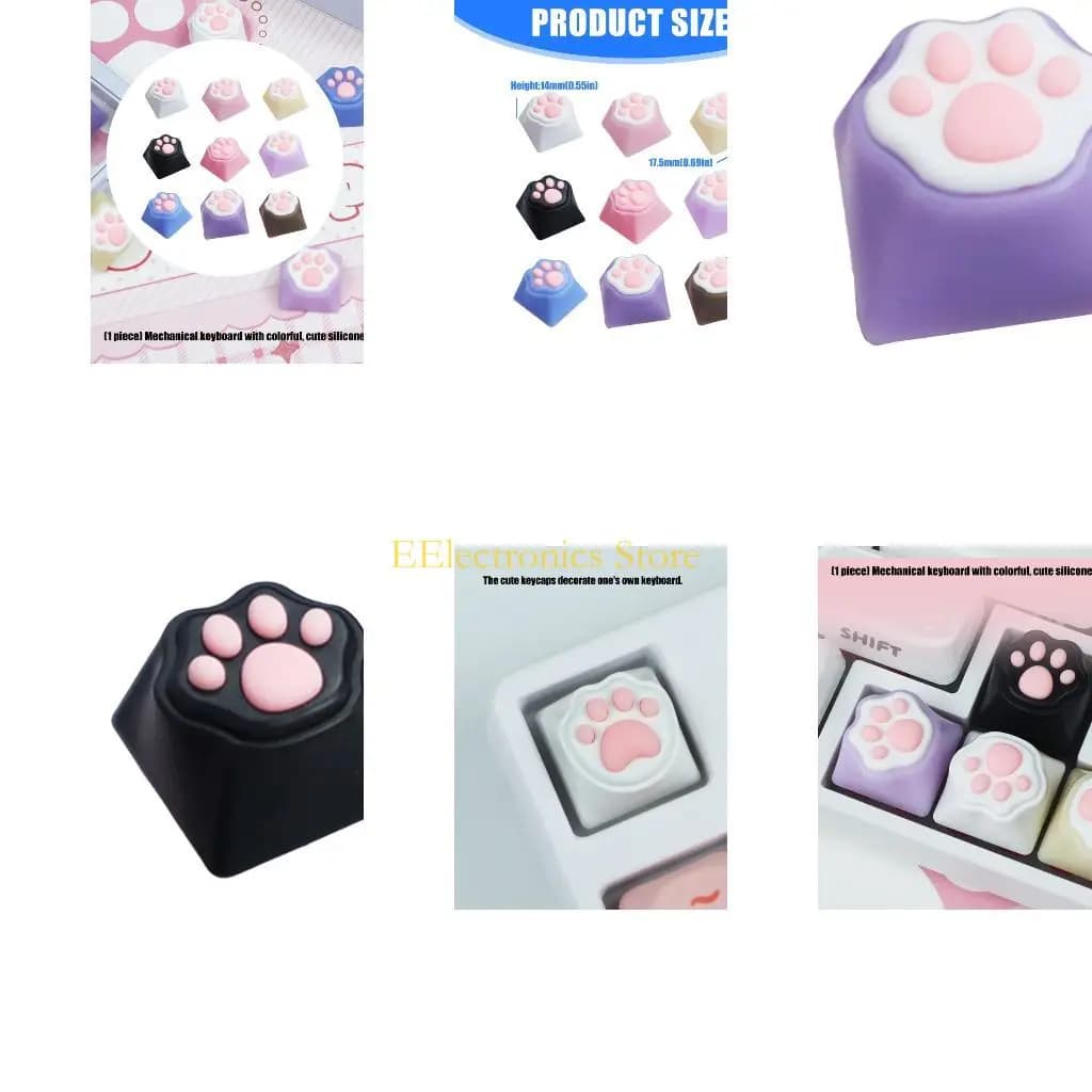 B03C Portachiavi personalizzato in silicone ABS CatPaw Pad per tastiere per interruttori