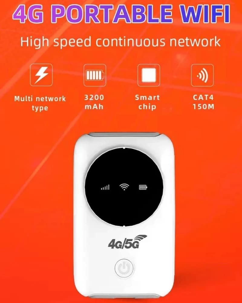 4G WiFi Router 150Mbps Portable Router WiFi Repeater Signal Amplifier Network Expander Mobile Hotspot Strong Signal 3200mAh R603