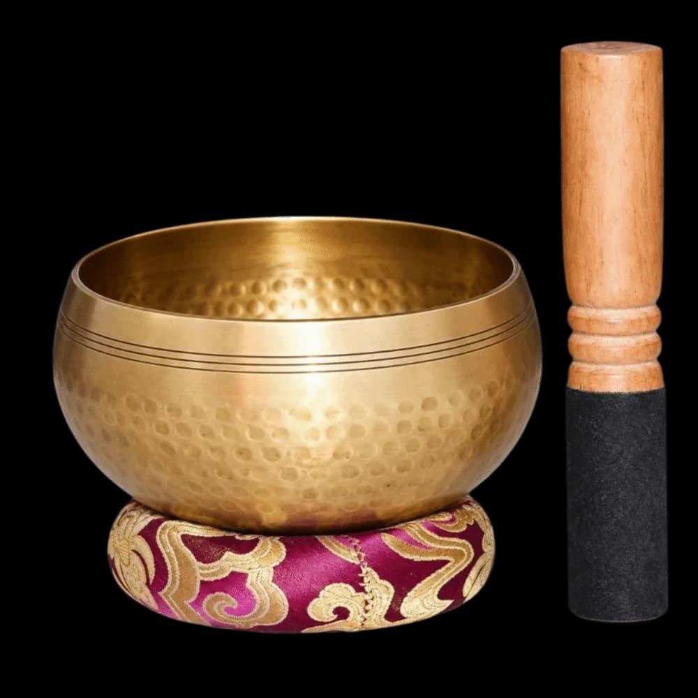 3pcs Elegant Hand Hammered Singing Bowl Flat Bottom 8cm Caliber Meditation Singing Bowl Bell Metal Yoga Bowl For Meditation