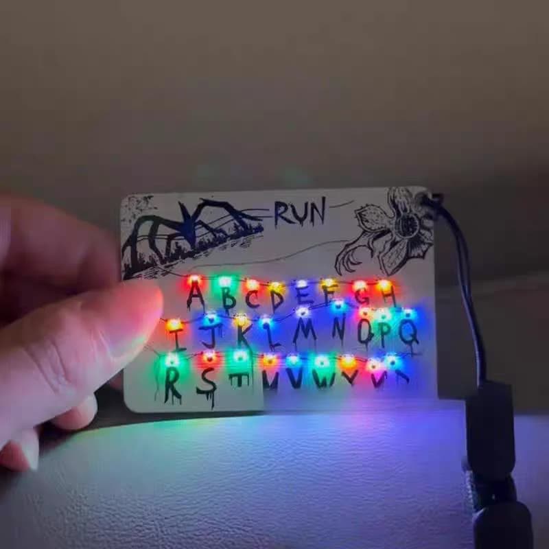 Stranger Things Movie Merchandise Card Luminous pendant 26 letters Light bag Car band Anime Merchandise Festival Gifts in stock
