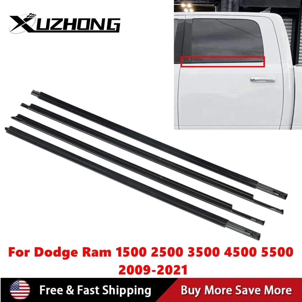 55372139AH 4 Pezzi Guarnizione Esterna per Porta per Dodge Ram 1500 2500 3500 4500 5500 2009-2021
