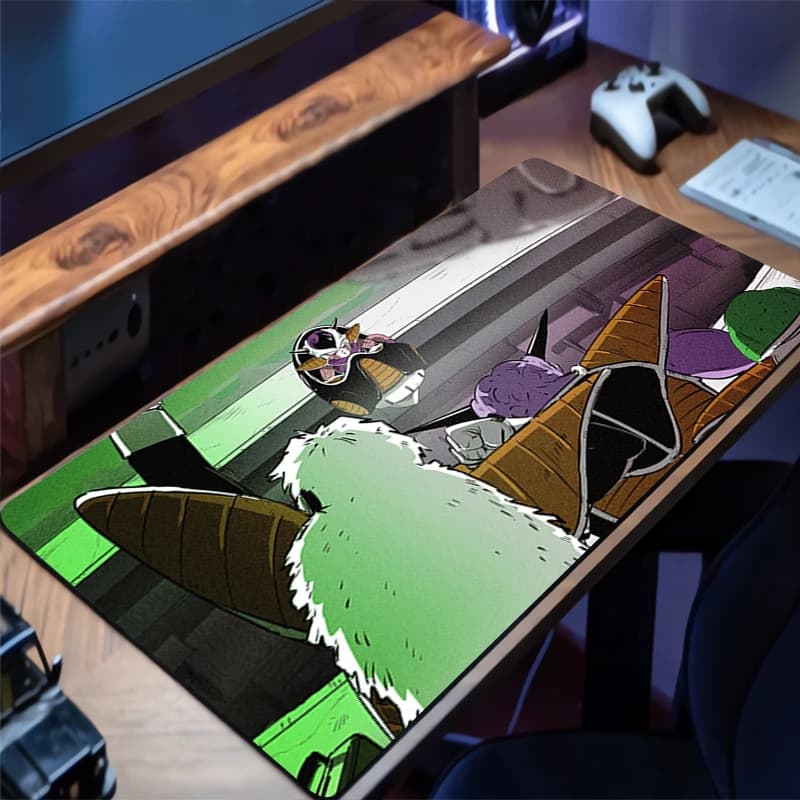 Dragon Ball Frieza Tappetino per mouse Tappetini da gioco Tappetino da scrivania in gomma Anime Mousepad Accessori per PC Tappetino esteso Tappetino per tastiera antiscivolo