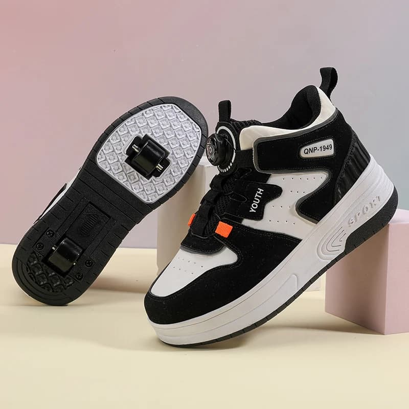 Kids skate shoes Junior Kids sneakers with two wheels for boys and girls Running shoes for boys casual for adults size 31-42