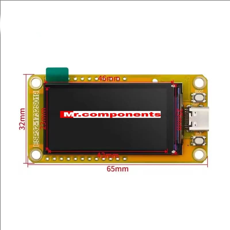 IPS ESP32-S3 HMI LCD module with 8M PSRAM and 16M Flash for Arduino LVGL, WiFi, Bluetooth compatible, 1.9-inch screen 170*320