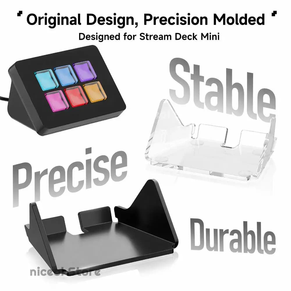 Acrylic Space-Saving Creator Controller Holder with Anti-Slip Design & Enhanced Support for Stream Deck Mini Esports Controller