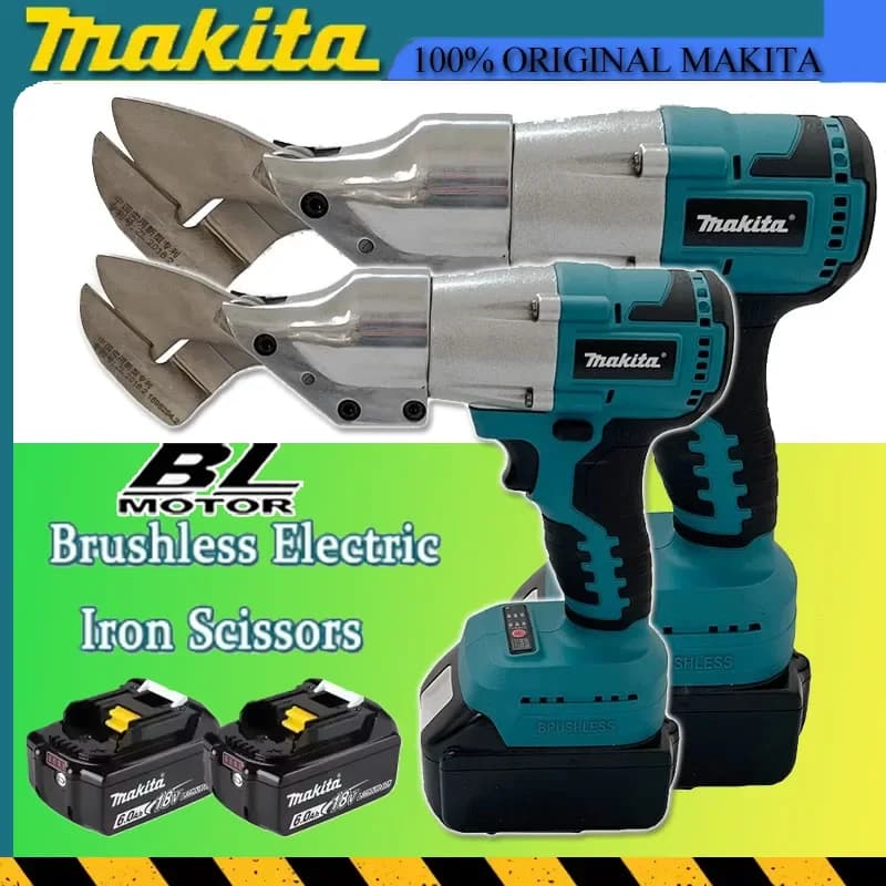 Forbici Elettriche Senza Spazzole Makita per Taglio Lamiera, Ricaricabili e Senza Fili, Compatibili con Batteria 20V