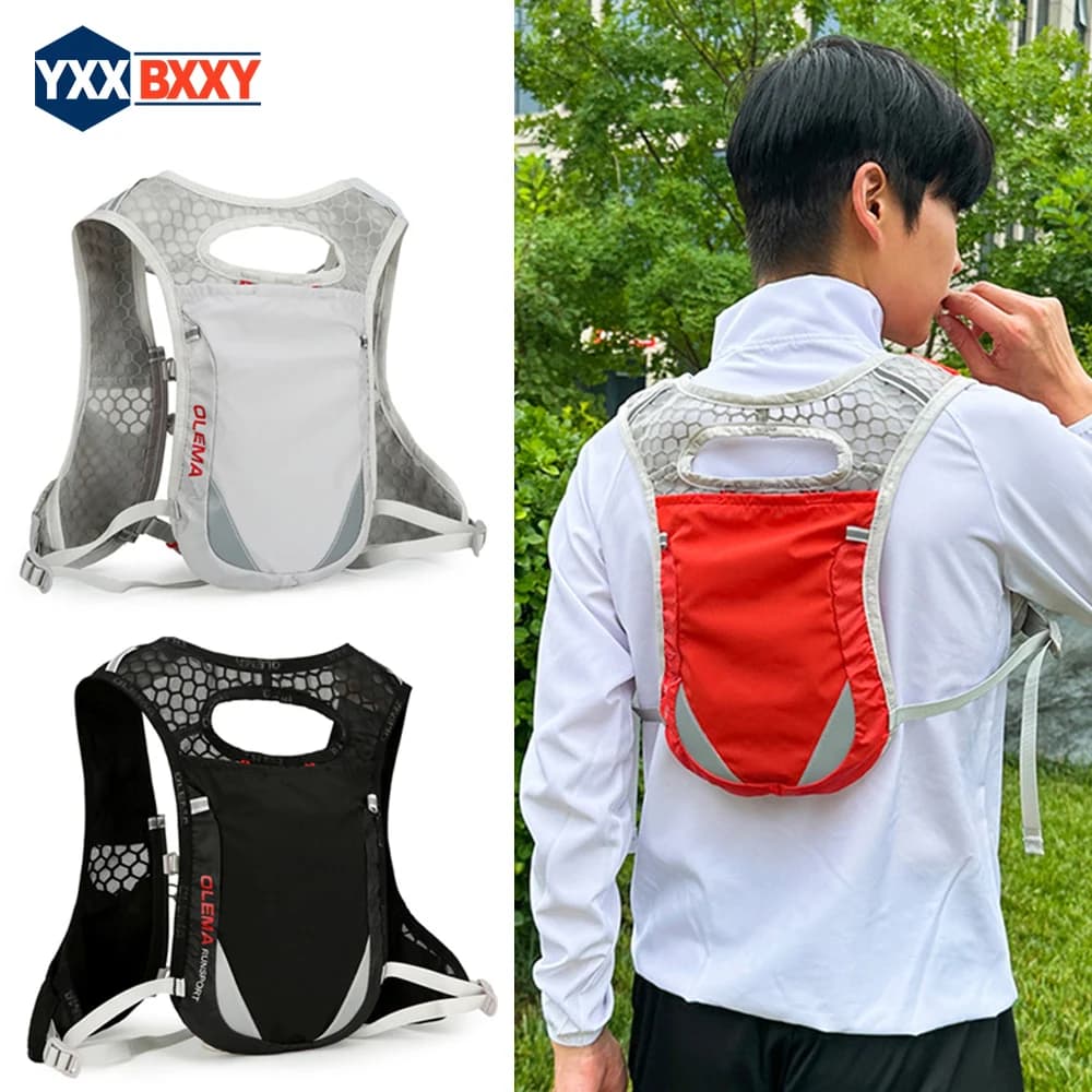 1 piece of running water vest, light backpack isolated for hiking, trail running, cycling, race, marathon, for women and men