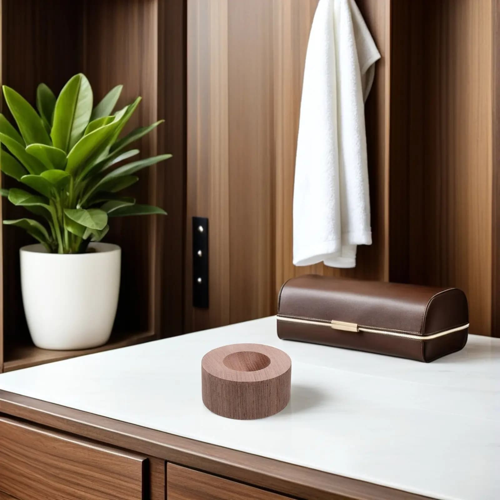 Set di 3 Diffusori per Oli Essenziali in Legno Naturale, Blocchi in Legno Massiccio, Diffusore Passivo Portatile per Aromaterapia, per Casa, Stanza, Auto, Fragranza
