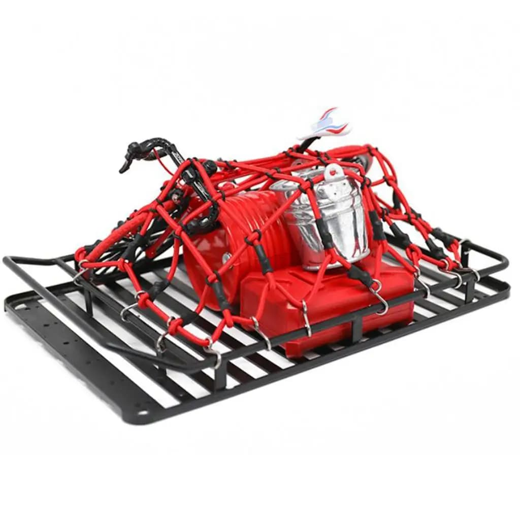 Rete Elastica per Bagagli con Ganci per Auto RC, Rete Regolabile per Portapacchi per Camion Crawler in Scala 1:10