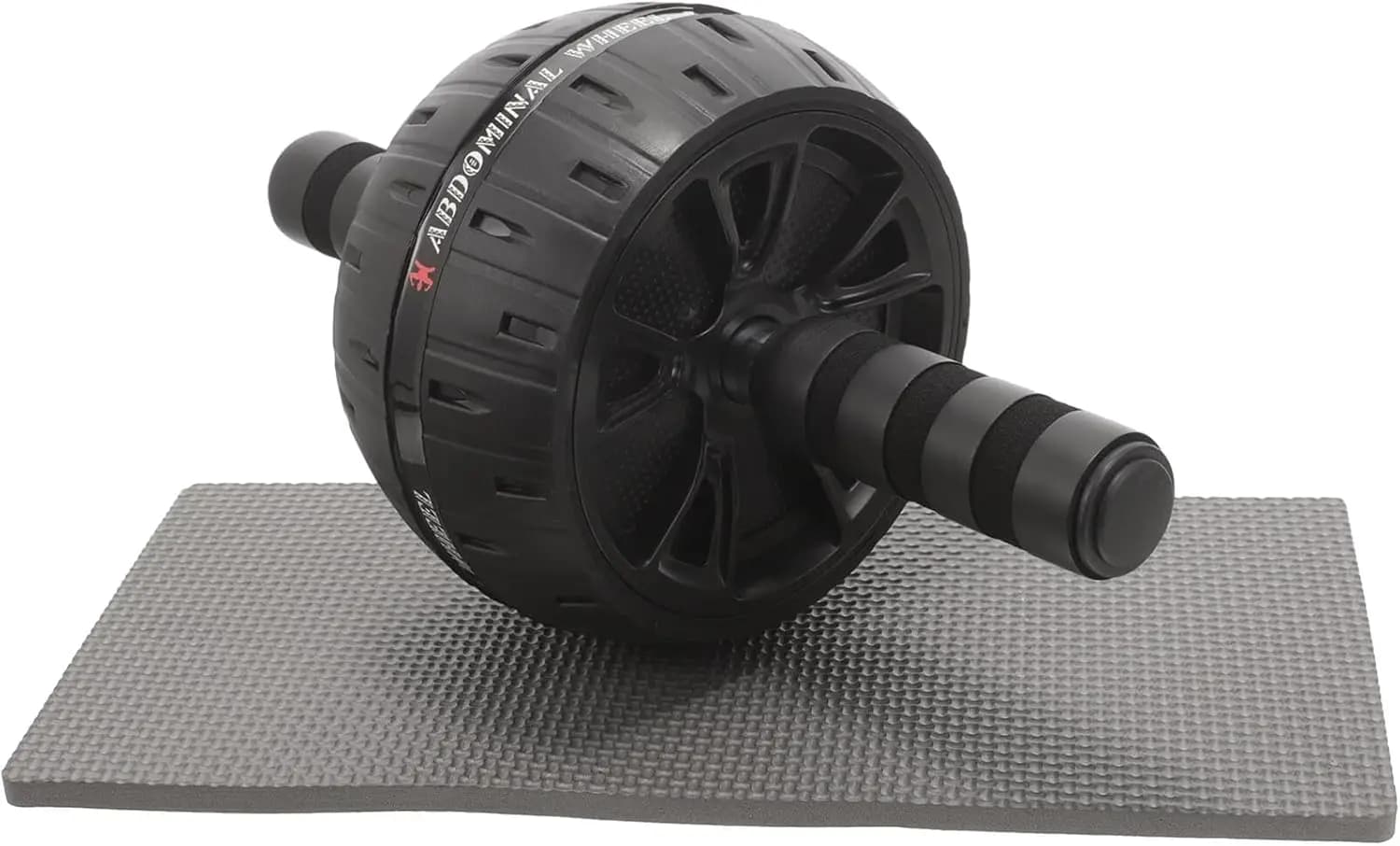 Silent Ab Roller Wheel with Ergonomic Handle and Knee Pad Large Wheel Design for Abdominal Back Side Strengthening Home Exercise