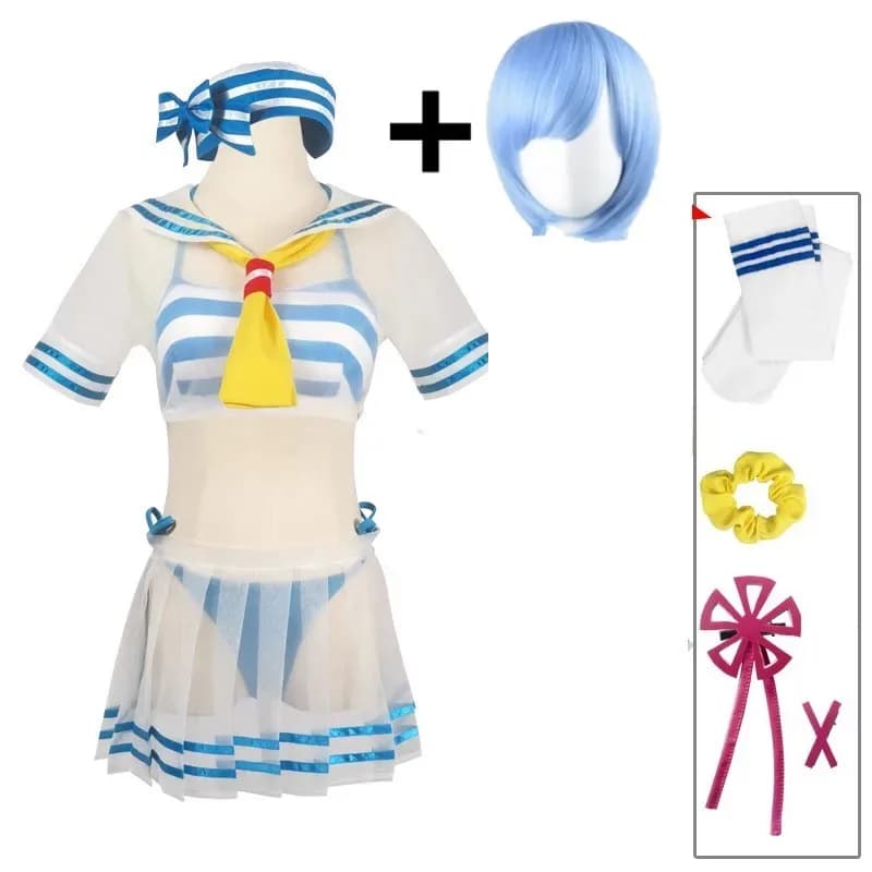 Anime Re: Vita in un mondo diverso da Zero Costume cosplay Rem Dipendente Ragazze Vestito da marinaio X;2,F;5.N