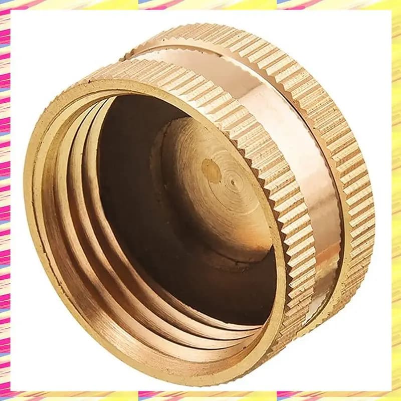 ABJJ Female end cap for garden hose, brass tap with 12 extra washers, 3/4 inch, 4 pack