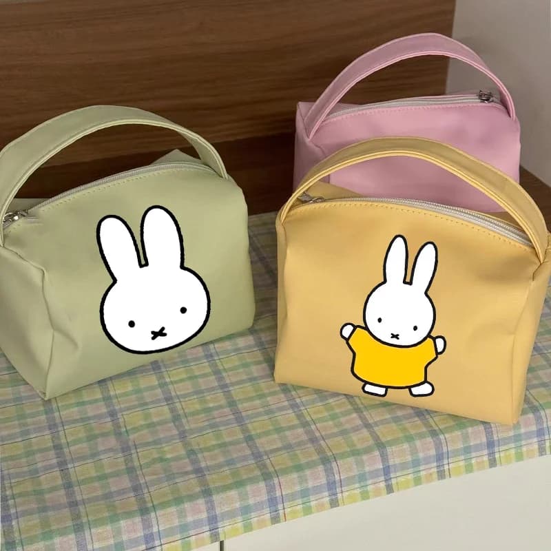 Borsa Portatile per Cosmetici Miffy, Organizer per Trucchi da Donna, Borsa Kawaii in Pelle PU Impermeabile per Articoli da Toeletta