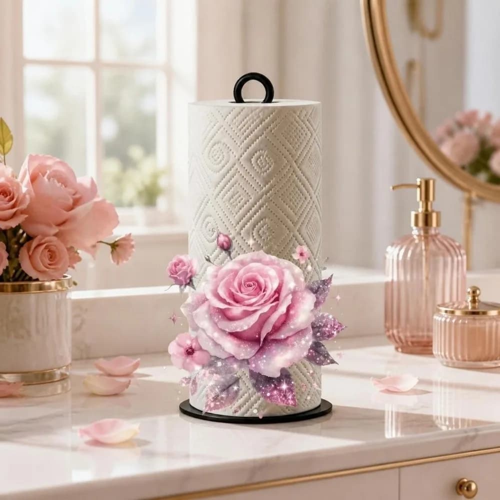 Tree Flower Christmas Tissue Holder Wooden Desk Ornament Vertical Napkins Rack Cat Dog Home Decor Tissue Storage Rack