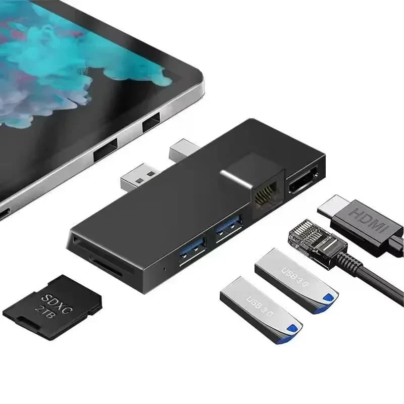Suitable for Microsoft Docking Station compatible with Surface Pro 4/5/6 Hub USB 3.0 SD/TF HDMI 4K RJ45