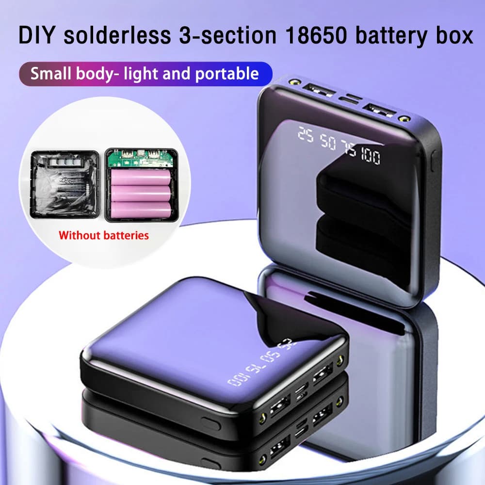 Type-C 3*18650 Power Bank Battery Charger Battery Charger Phone Charger Do-it-yourself-made shell case Smartphone charging case
