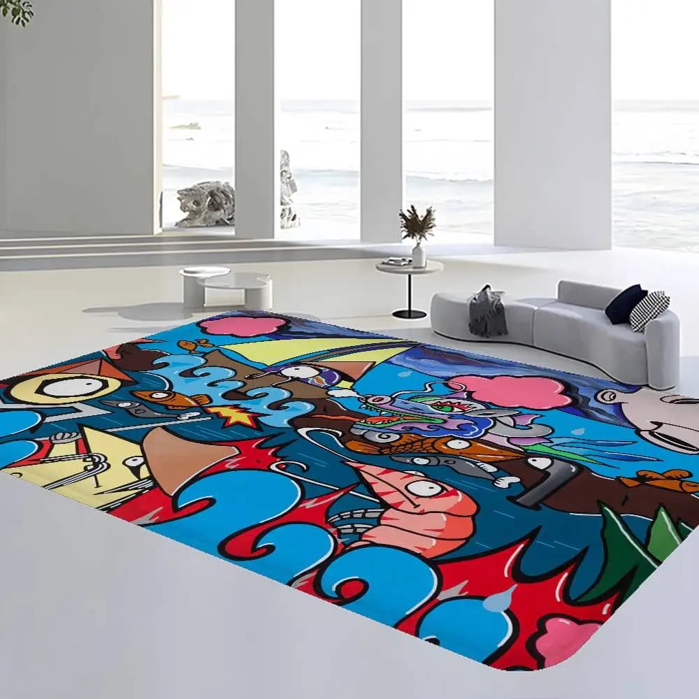 M-marcin B-blach Non-slip Room Mats Water Absorber Long Striped Cushion Bed Mat House Mat