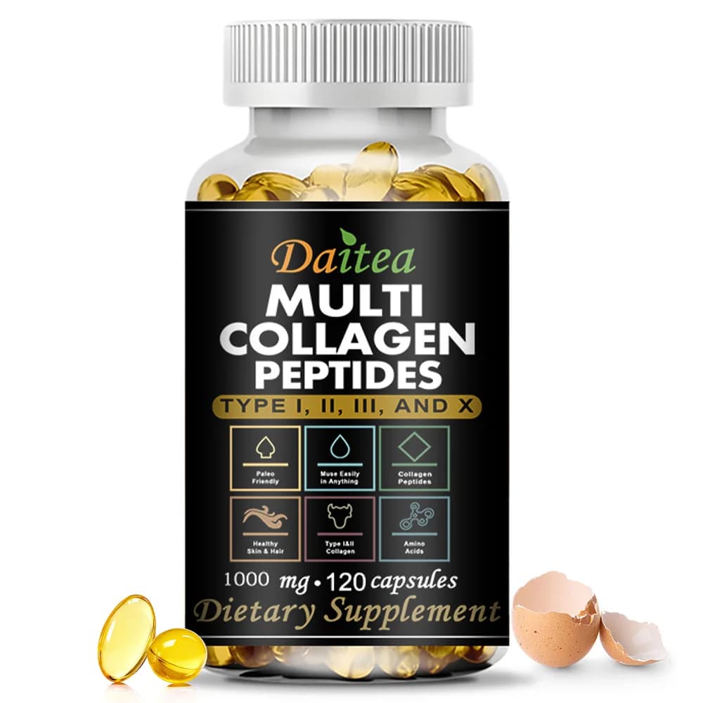 Multipli Collagen Peptides, Types I, II, III and X, Hydrolyzed Collagen Peptides with Vitamin C, Support Skin, Hair, Nails and Articulations