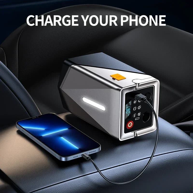 YINGHE Ventilatore per avviamento di emergenza per auto multifunzione ricaricabile portatile senza fili