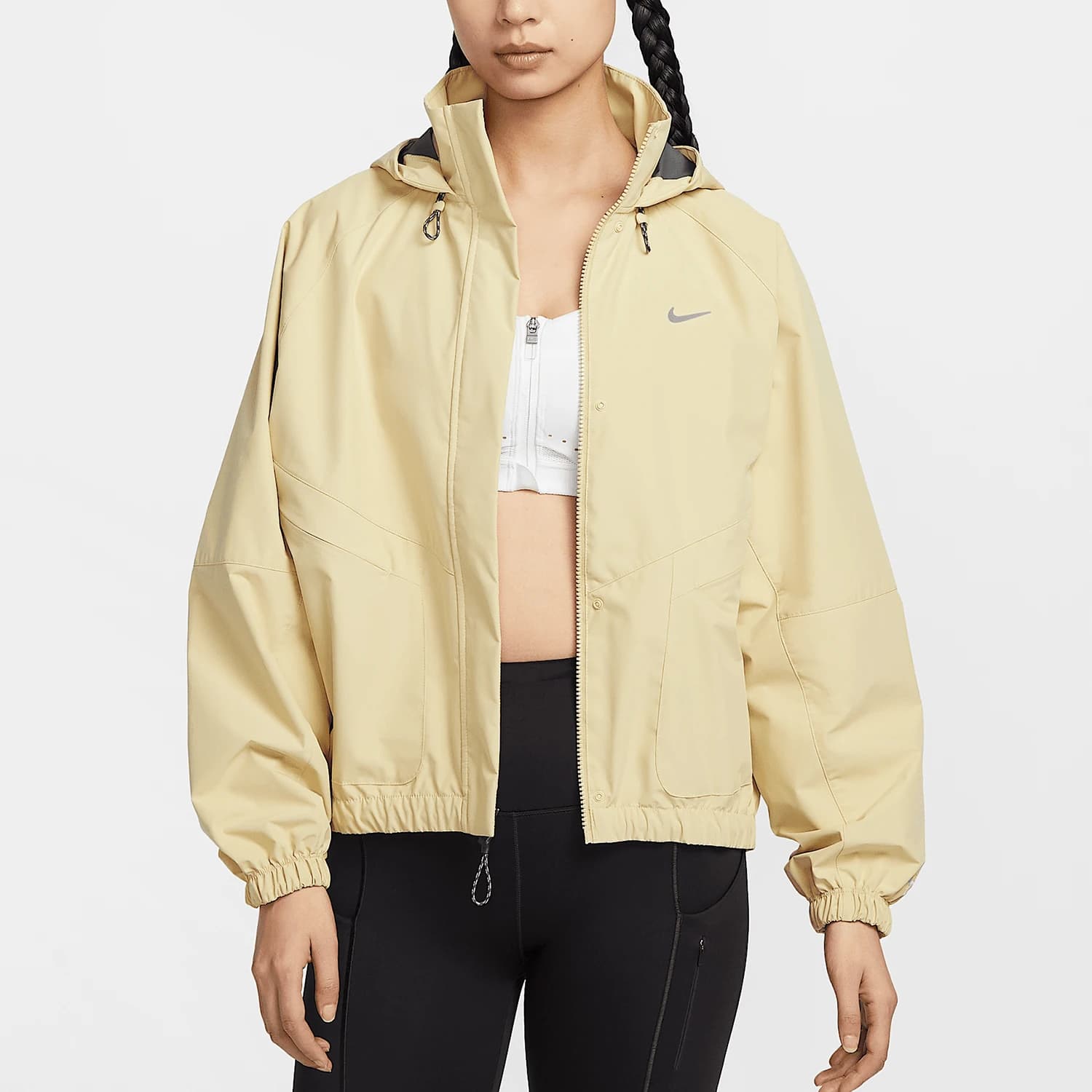 Giacca da esterno con cappuccio e protezione solare da donna Nike originale Spring HV4876-783
