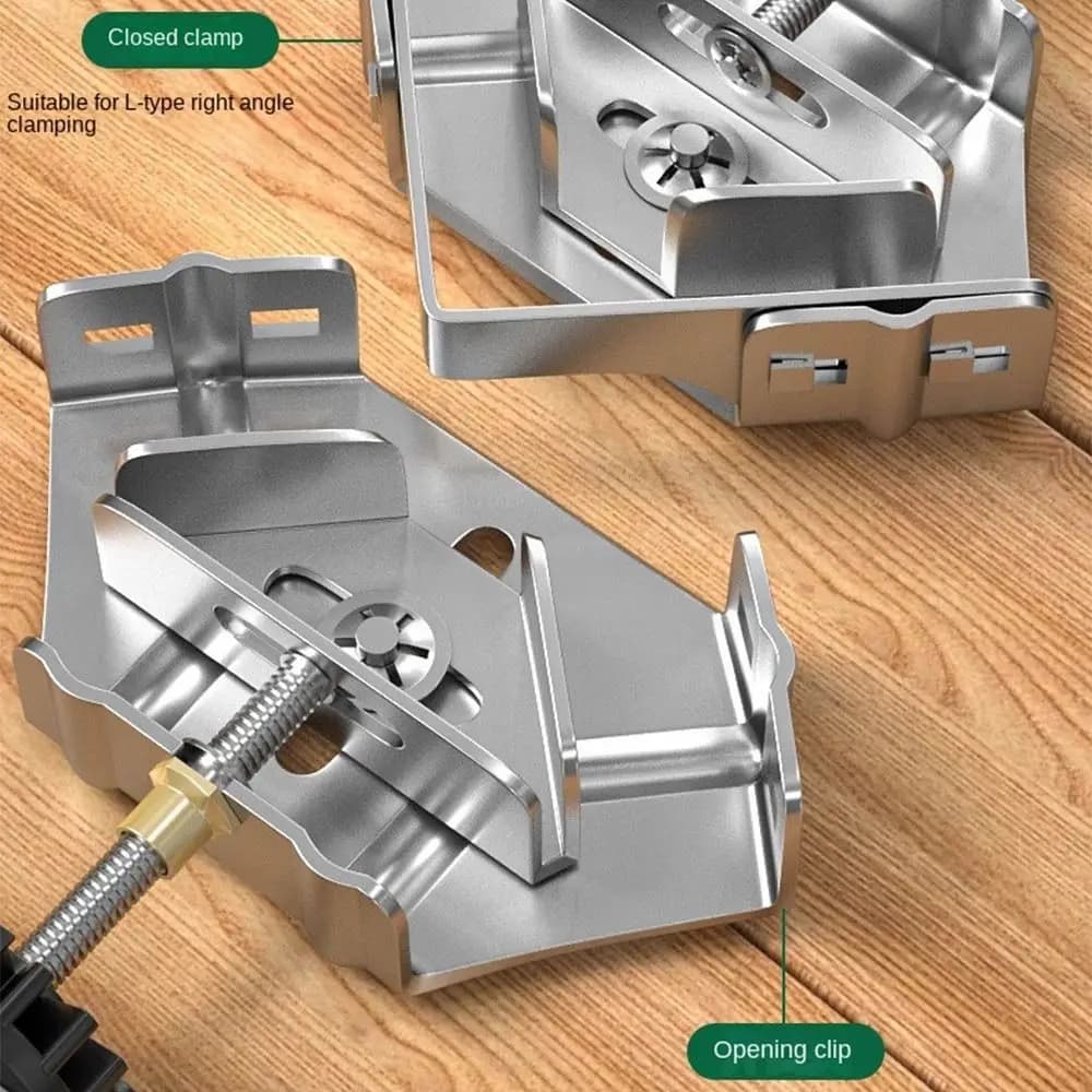Morsetto ad Angolo Retto in Acciaio Inossidabile, Clip Rapida, Localizzatore Ausiliario per Angoli, Apertura/Chiusura, Robusto Morsetto di Fissaggio a 90 Gradi per Saldatura