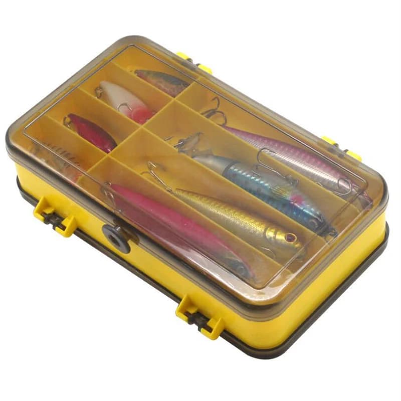 1 Pc Portable Waterproof Double-sided Fishing Tackle Box Fishing Lure Storage Case