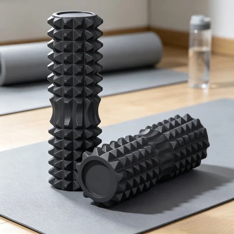 45cm Foam Yoga Roller & Yoga Block Set, Muscle Massage Column Pilates Fitness Exercise Equipment
